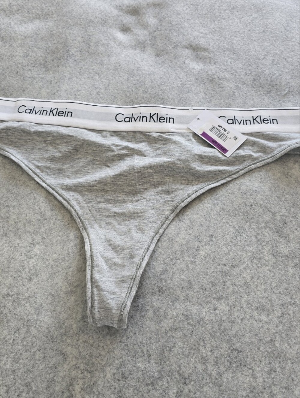 Heather Gray Thong Size 2X
